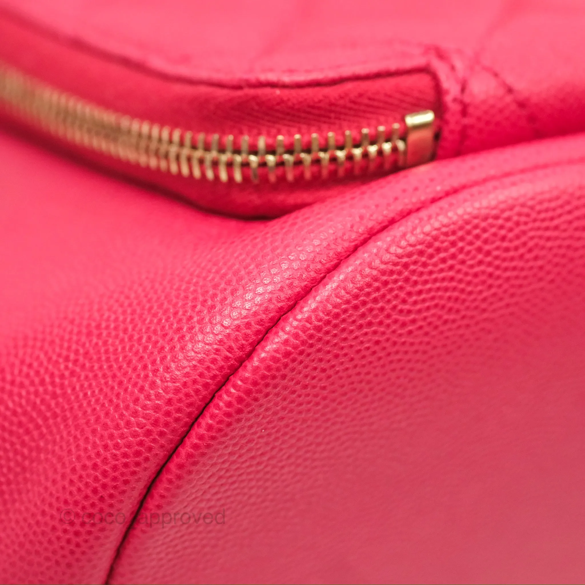 Chanel Quilted Business Affinity Backpack Dark Pink Caviar Gold Hardware