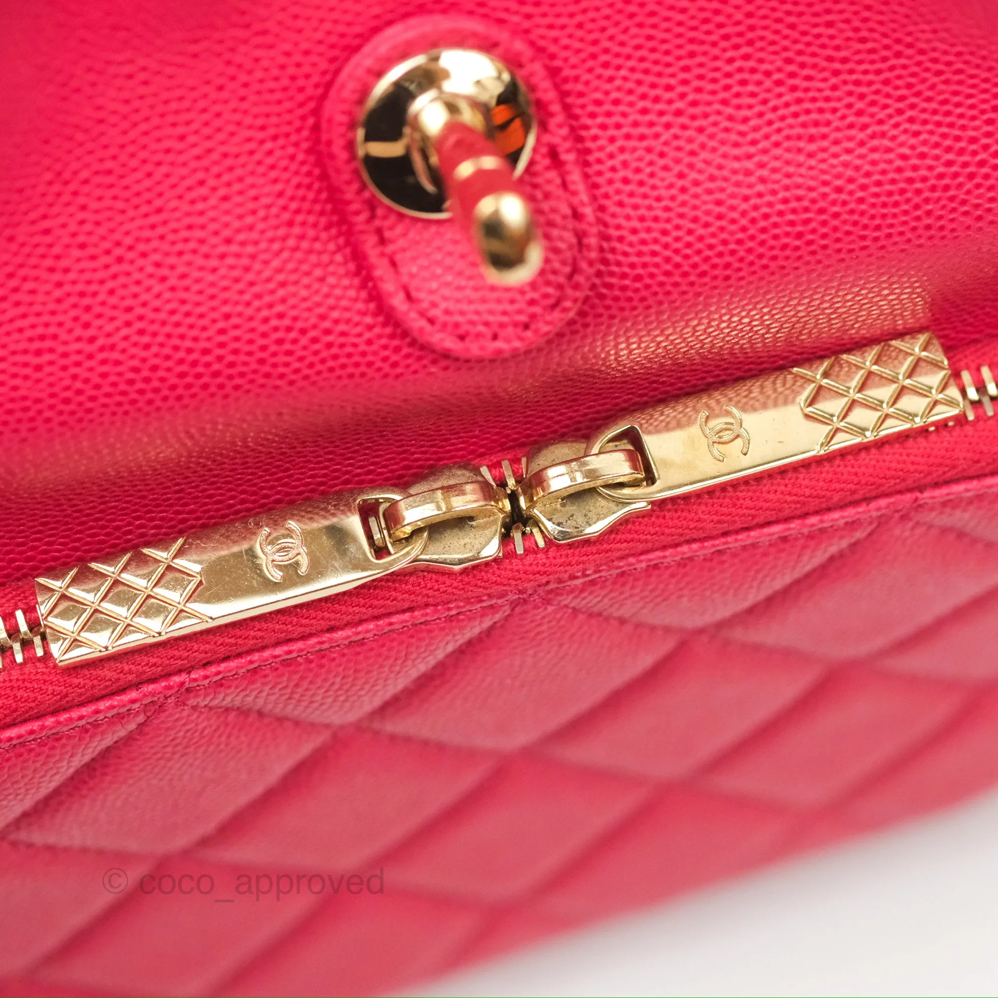 Chanel Quilted Business Affinity Backpack Dark Pink Caviar Gold Hardware