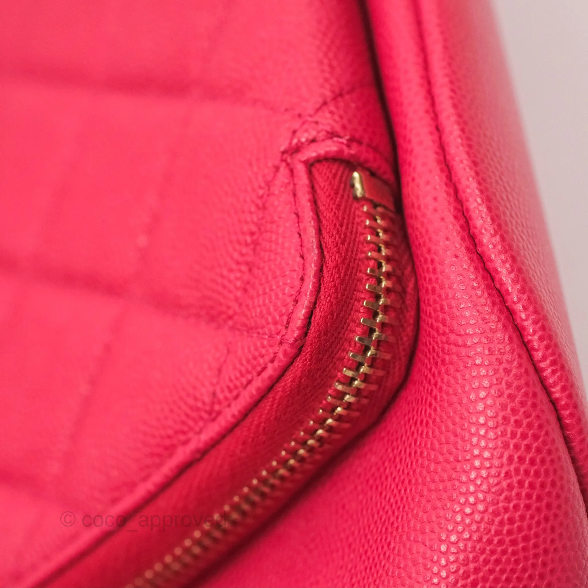 Chanel Quilted Business Affinity Backpack Dark Pink Caviar Gold Hardware