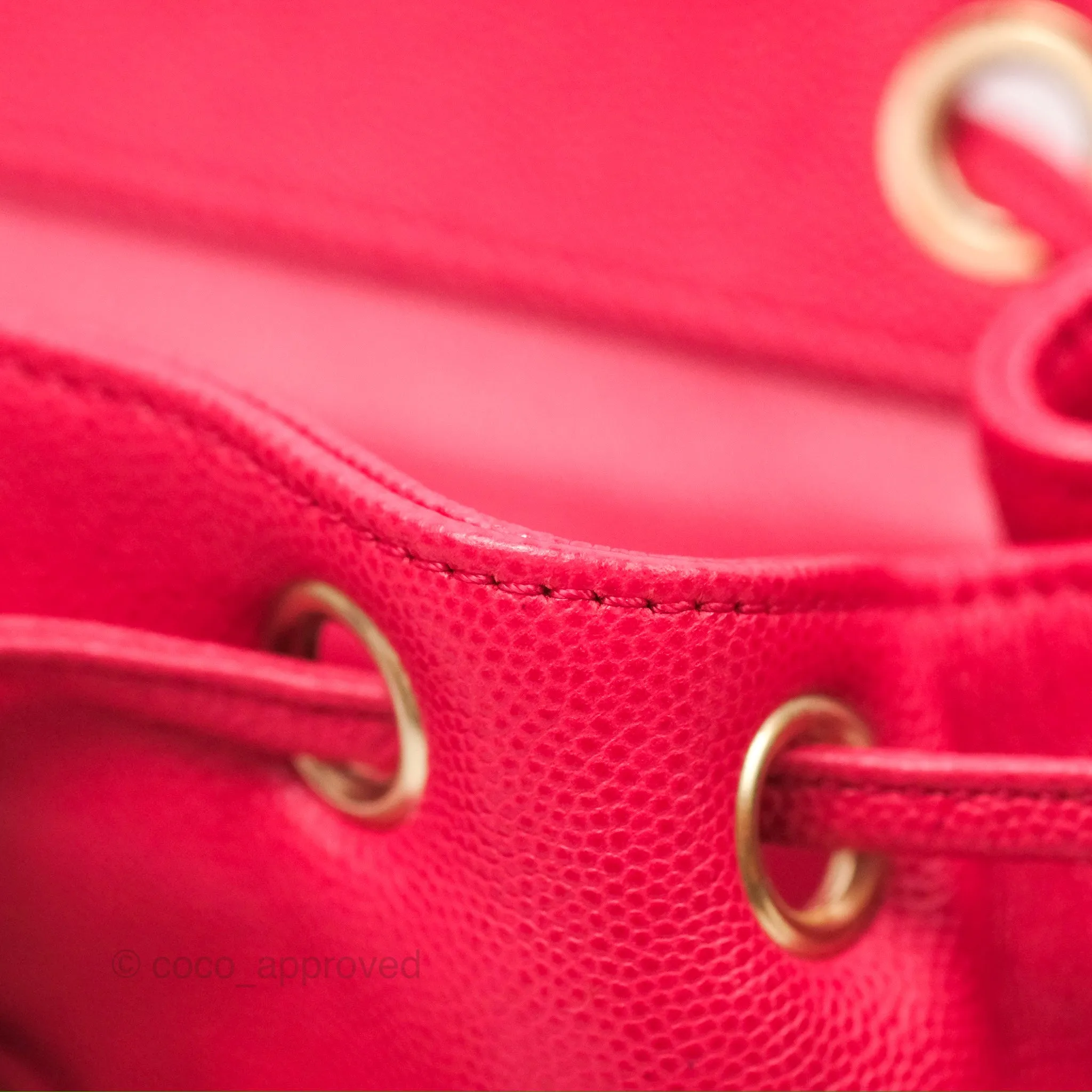 Chanel Quilted Business Affinity Backpack Dark Pink Caviar Gold Hardware