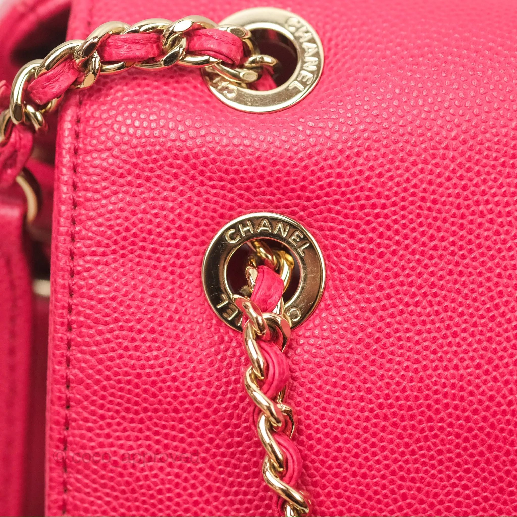 Chanel Quilted Business Affinity Backpack Dark Pink Caviar Gold Hardware