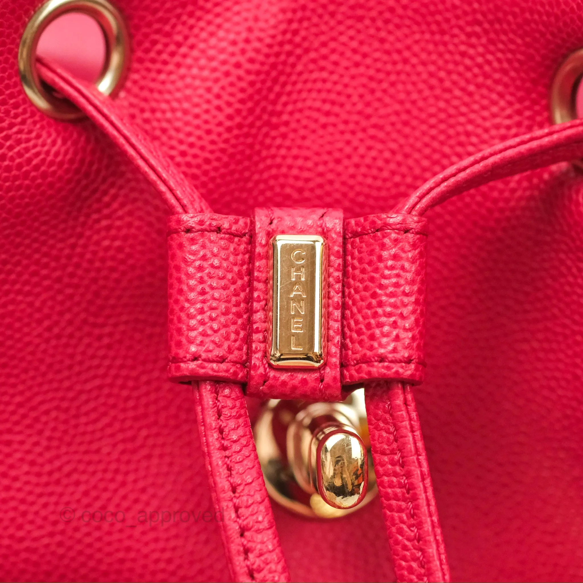 Chanel Quilted Business Affinity Backpack Dark Pink Caviar Gold Hardware