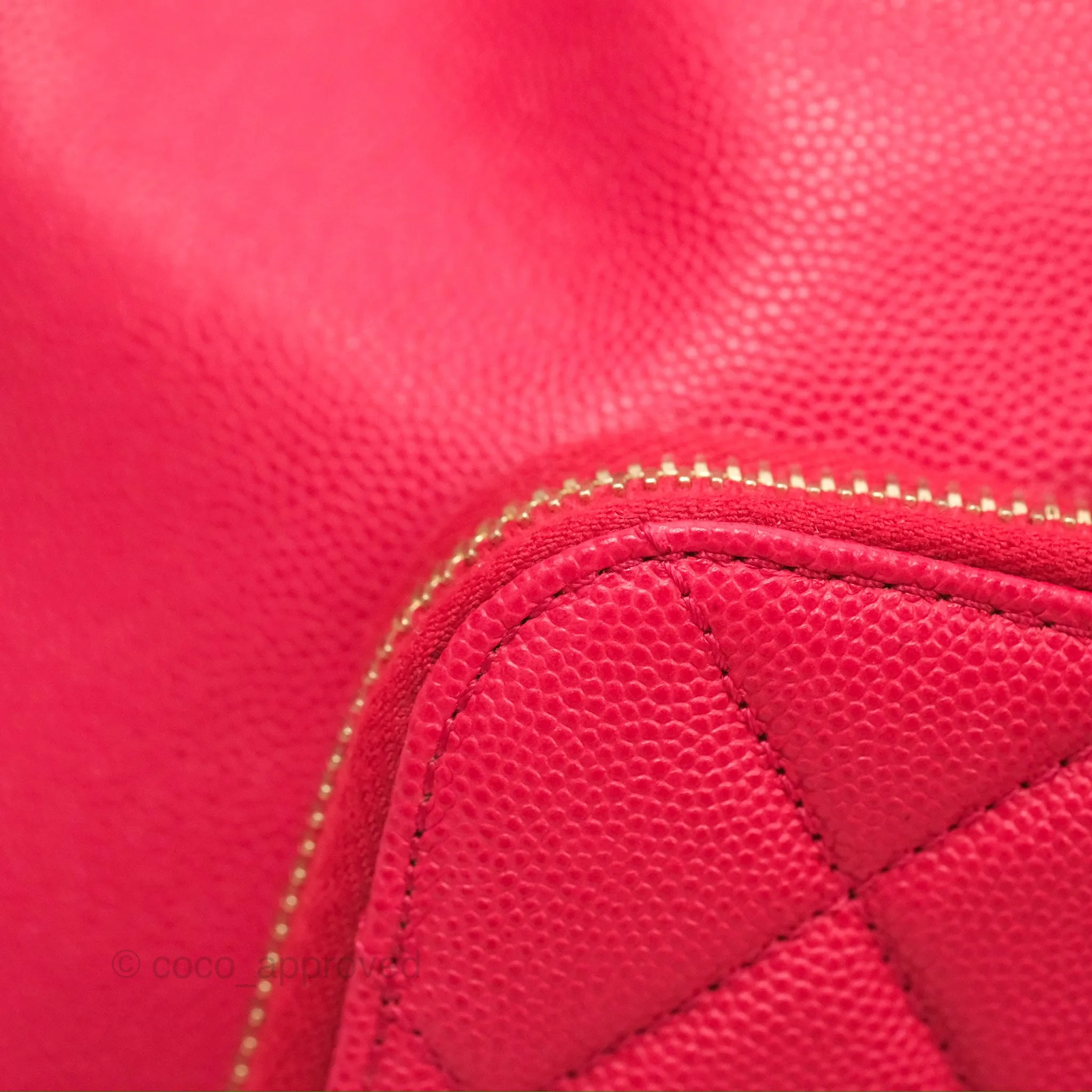 Chanel Quilted Business Affinity Backpack Dark Pink Caviar Gold Hardware