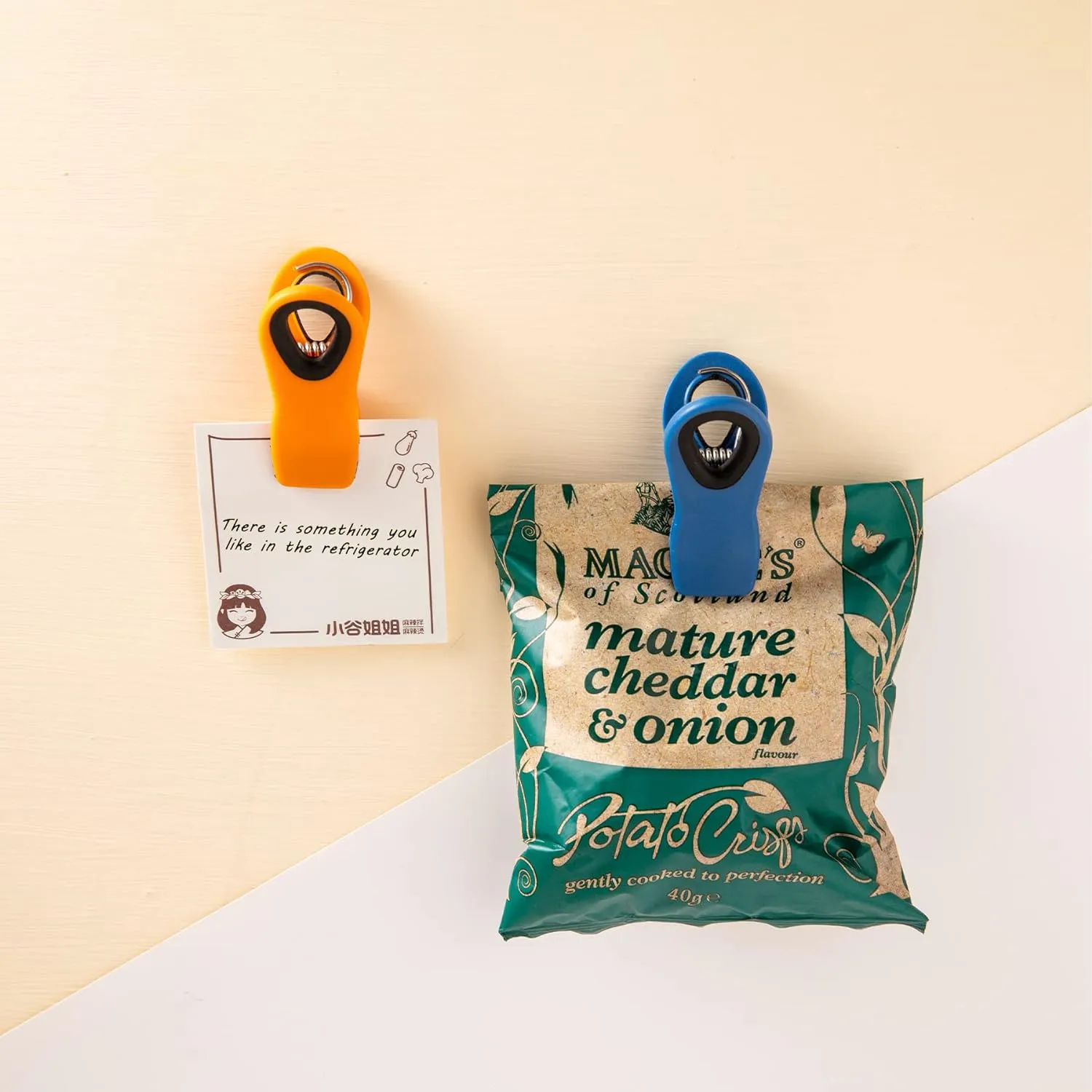 Chip Clips Bread Clips Bag Clips Magnetic Clips Chip Clip Chip Clips Bag Clips Food Clips Clips for Food Packages Chip Bag Clip (10pcs Colored)