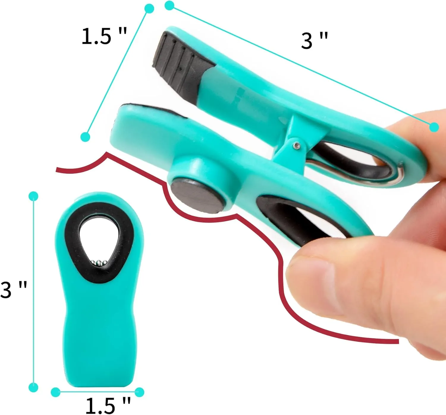 Chip Clips Bread Clips Bag Clips Magnetic Clips Chip Clip Chip Clips Bag Clips Food Clips Clips for Food Packages Chip Bag Clip (10pcs Colored)