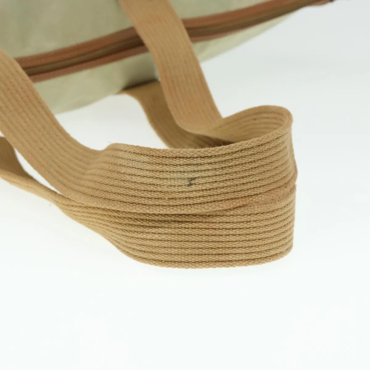 CHRISTIAN DIOR Tote Bag Nylon Beige Auth th5100