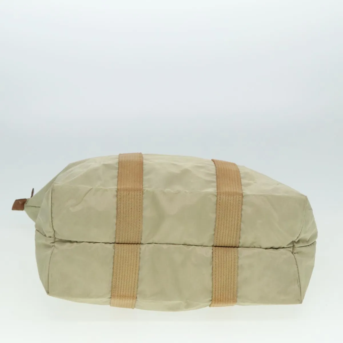 CHRISTIAN DIOR Tote Bag Nylon Beige Auth th5100