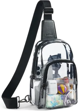Clear Bag for Stadium Events, Clear Purse for Women Stadium Crossbody Bag, Transparent Bag for Concerts Sports