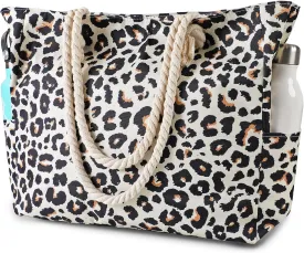 Clothirily Beach Bag for Women - Large Beach Tote Bag, Waterproof Sandproof Beach Bag with Zipper, Large Swim Pool Beach Tote