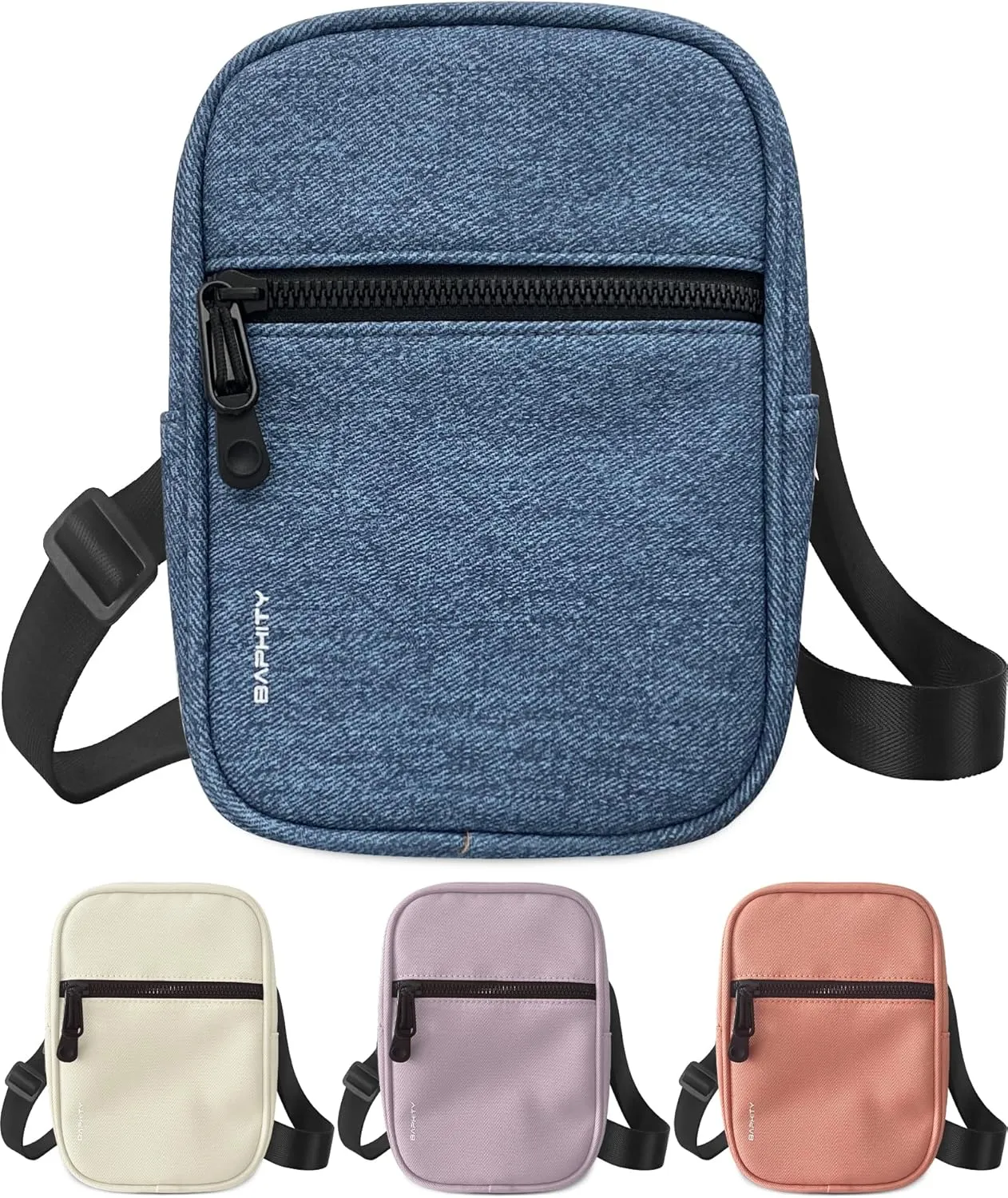 Crossbody Bag Sling Purses for Women Trendy, Convertible Multi Position Fanny Back Pack Sling Bag for Women Cross Body - 1.75L(Denim)