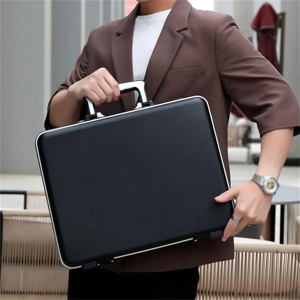 CSCDD Portable Briefcase Aluminum Frame PC Camera Bag Handheld Password Box Handheld Suitcase Briefcase(Gray)