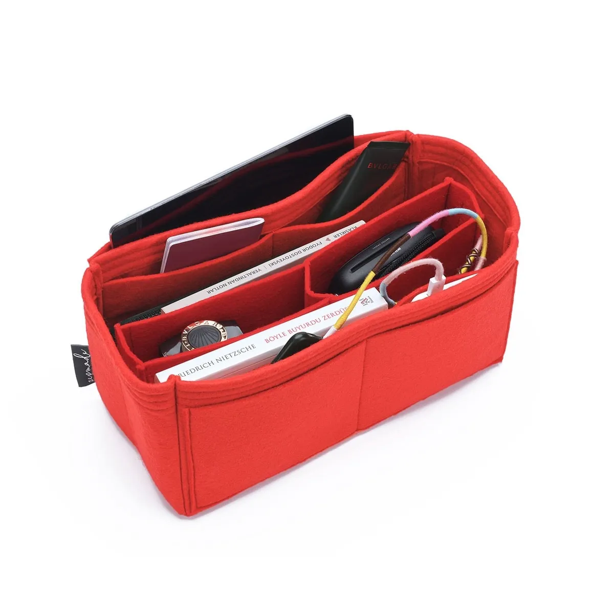 Cuyana Tote Organization Insert, Bag Organizer with Middle Compartment and Exterior Pockets