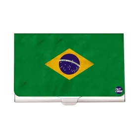 Designer Visiting Card Holder Nutcase -Brazil    Vintage Distressed Flag