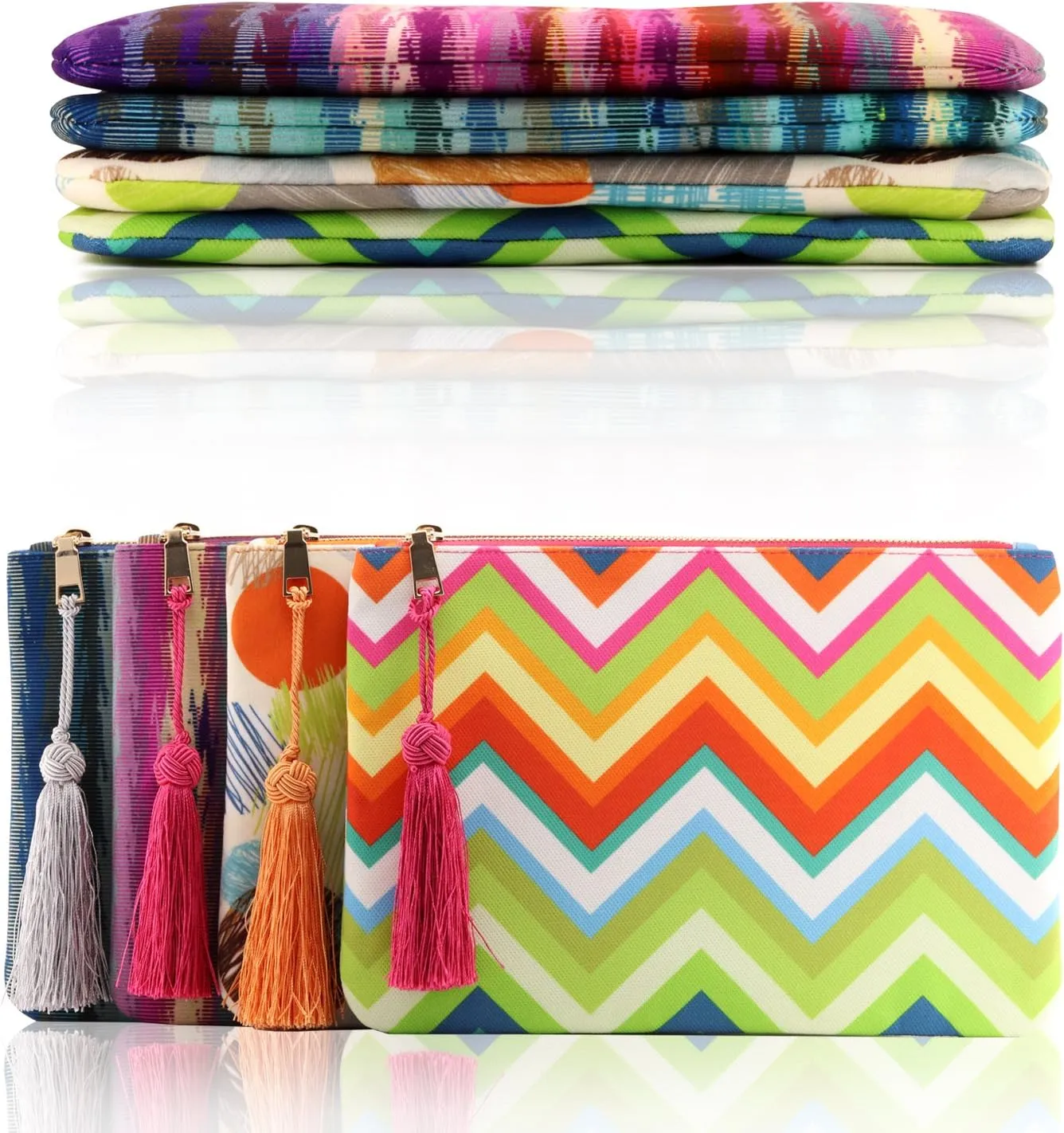 Designer Womens Bohemian & Fashion Clutch Purse - Multiple Slots Money, Cards, Smartphone - Ultra Slim