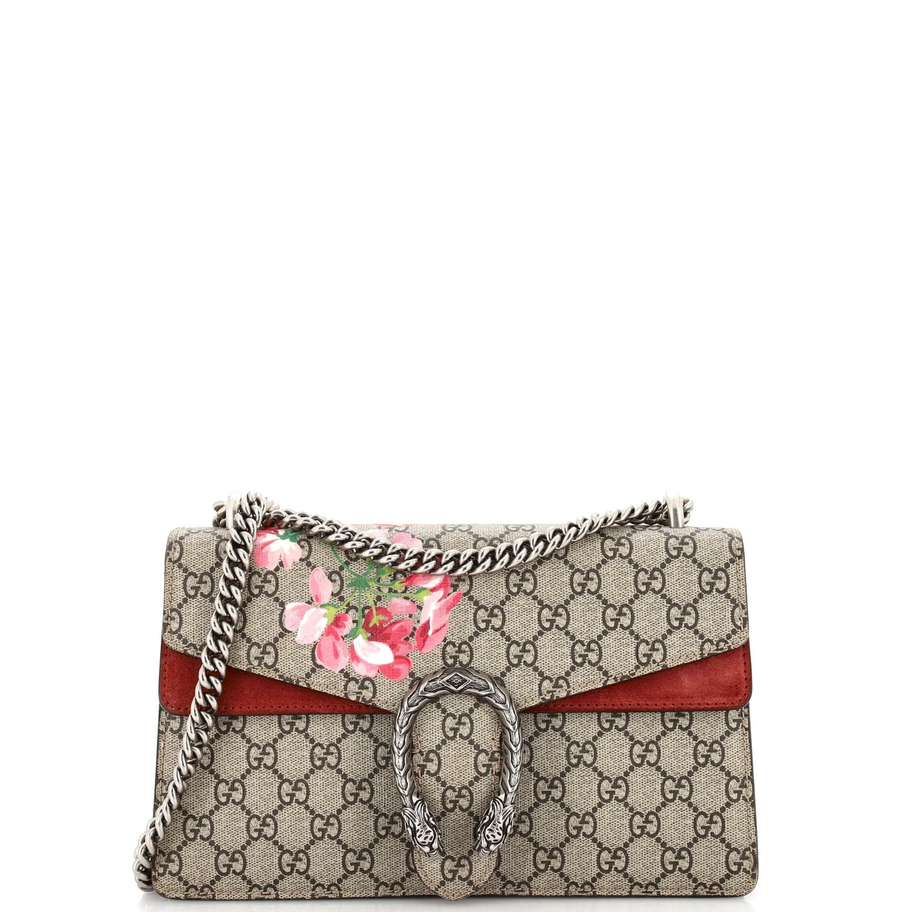 Dionysus Bag Blooms Print GG Coated Canvas Small