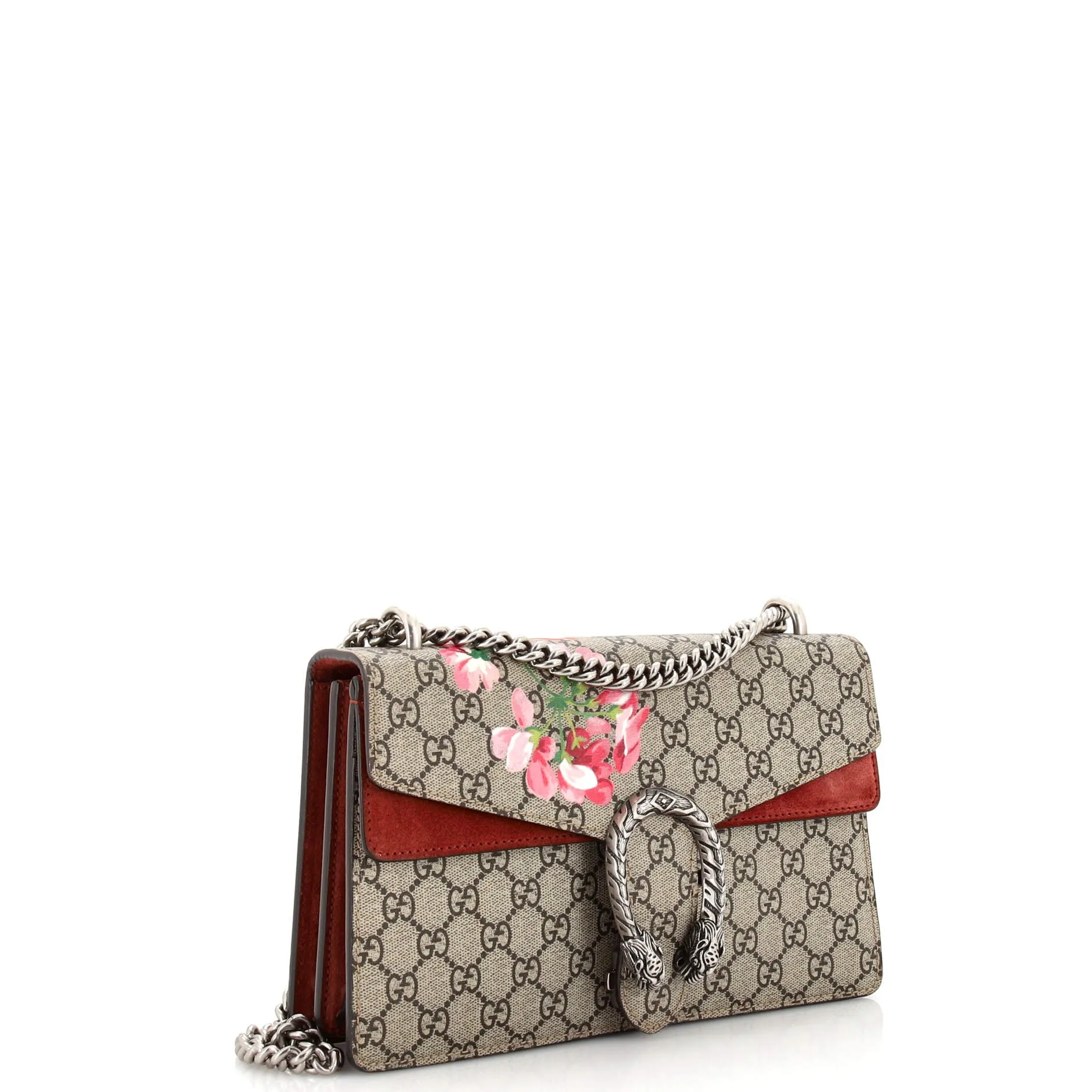 Dionysus Bag Blooms Print GG Coated Canvas Small