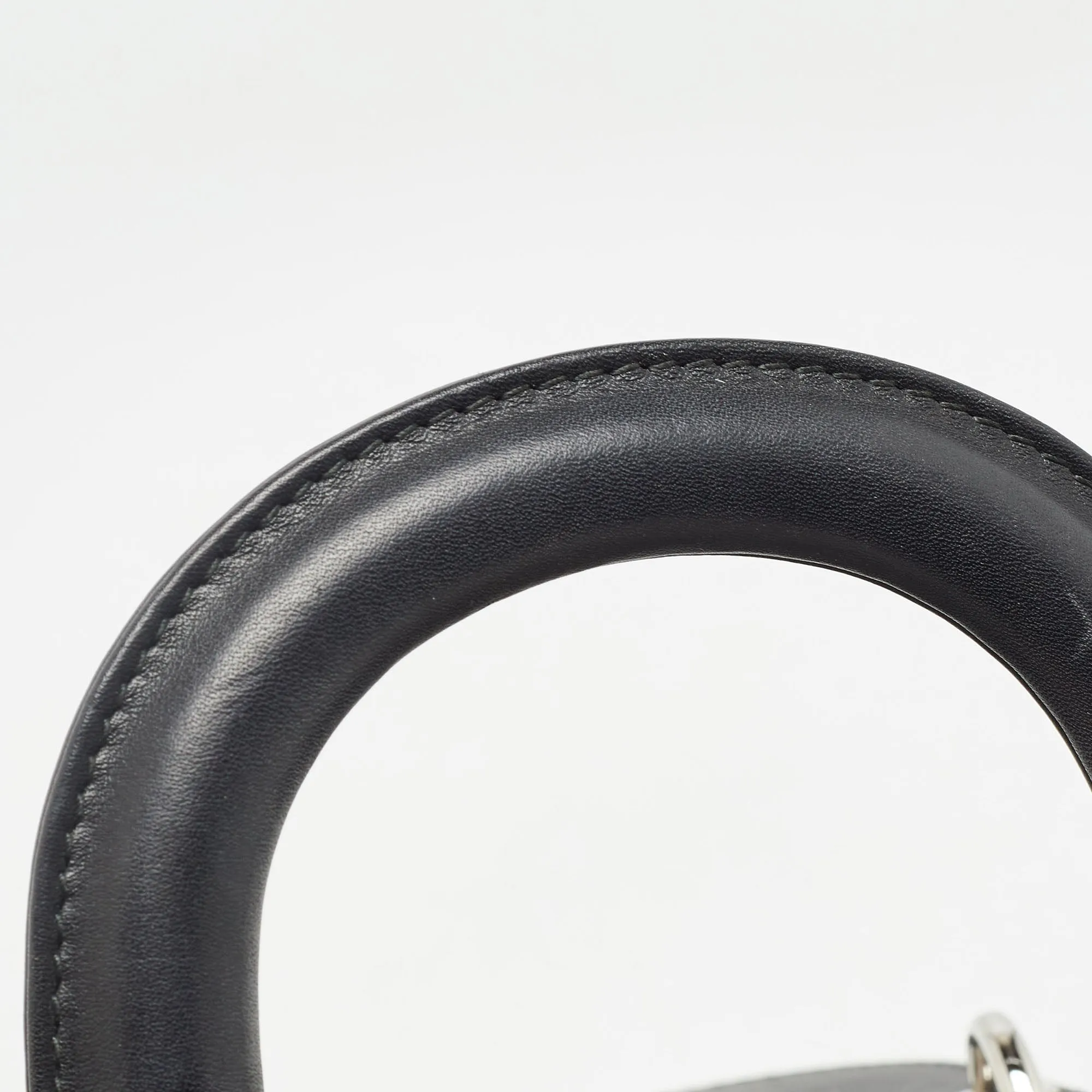 DIOR Black/Silver Tweed and Leather Small issimo Patch Tote