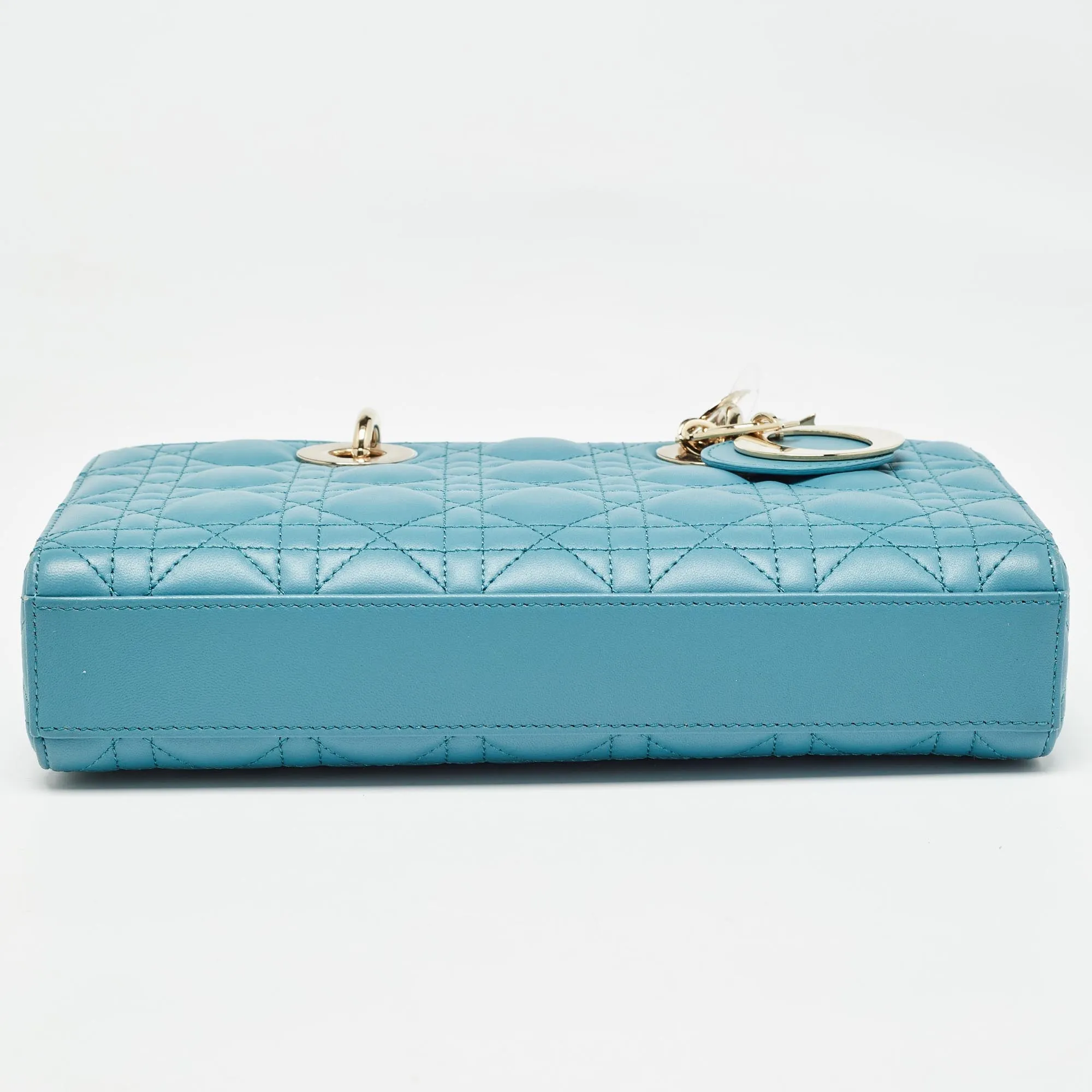 DIOR Blue Cannage Leather Medium D-Joy Tote