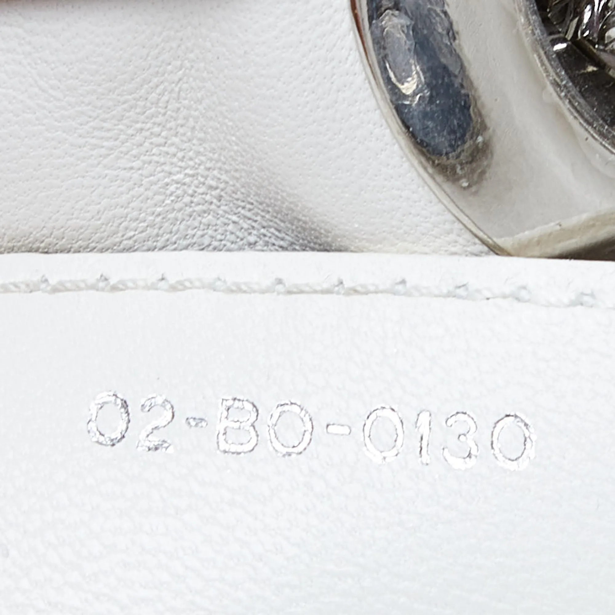 DIOR White Cannage Leather Chri Chri Chain Tote