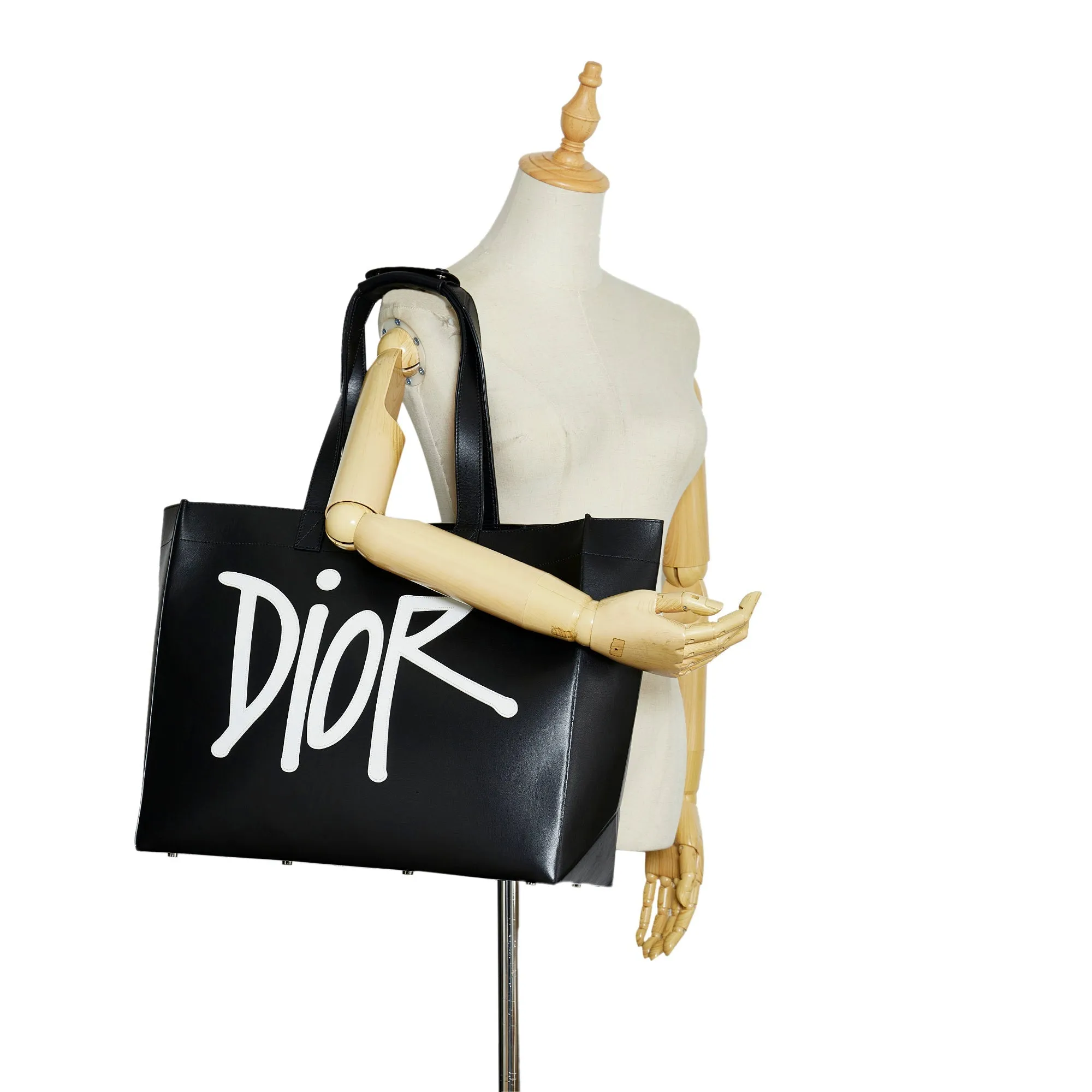 DIOR x Stussy Large Logo Applique Tote Tote Bag