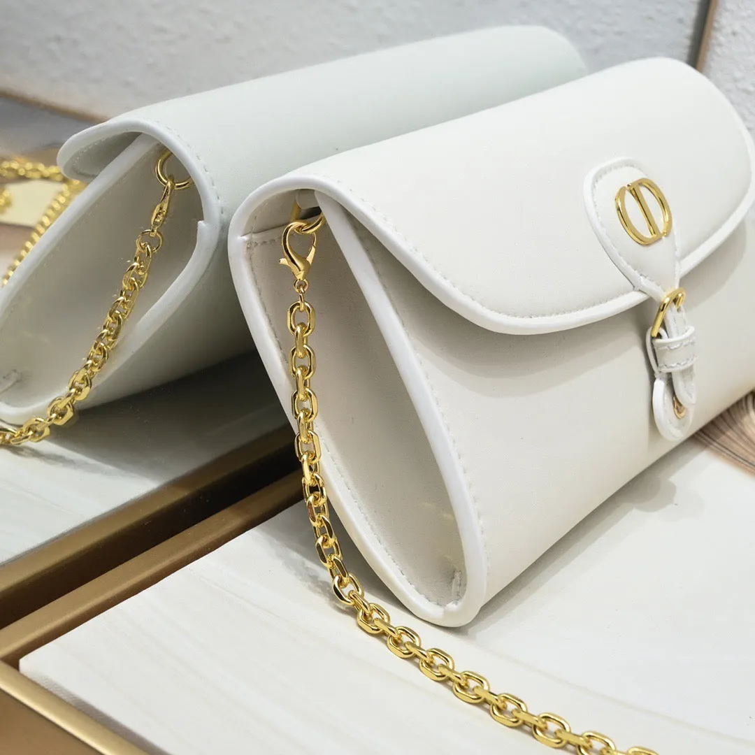 DR286 Dior Bobby East-West Pouch with Chain / 8.5 x 4.5 x 1.5 inches