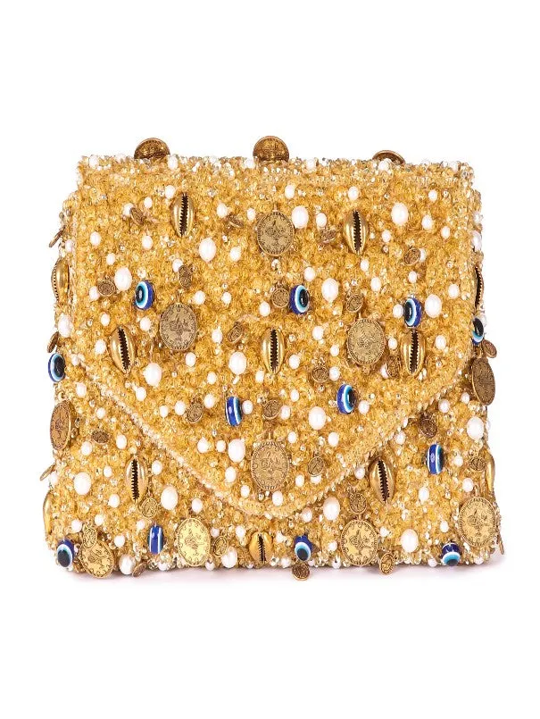 Evil Eye Gold Clutch Bag