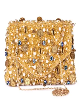 Evil Eye Gold Clutch Bag