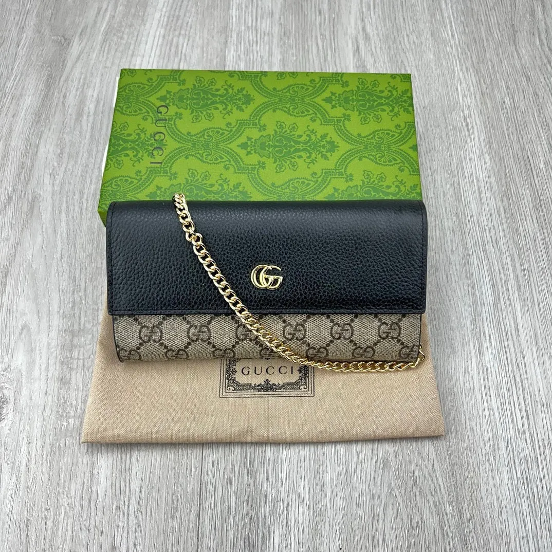 GC651 GG Marmont Chain Wallet / 7.5’’W x 4”H