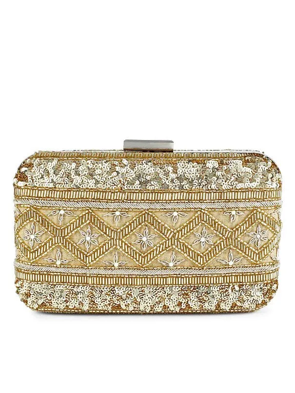 Gold Lined Clutch Bag