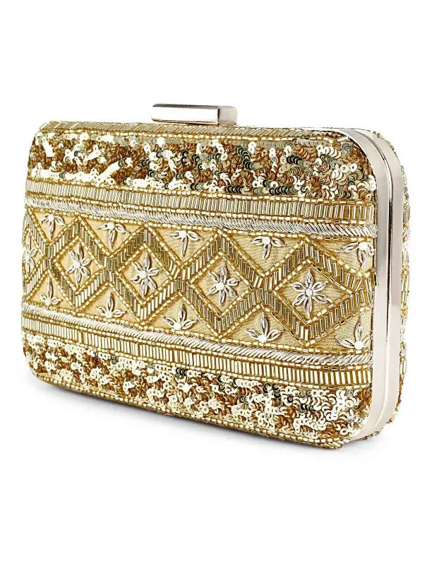 Gold Lined Clutch Bag