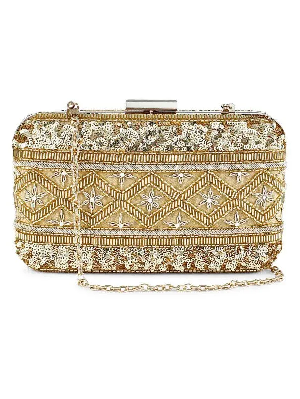 Gold Lined Clutch Bag