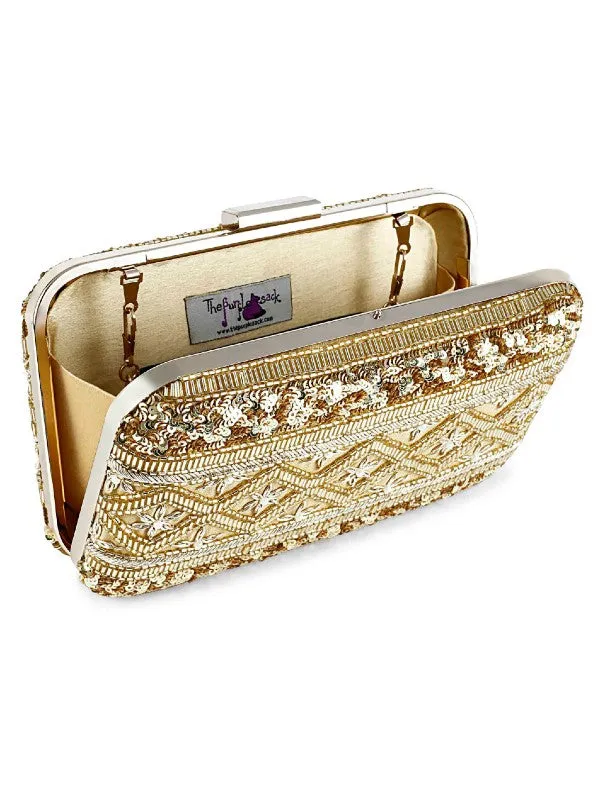 Gold Lined Clutch Bag