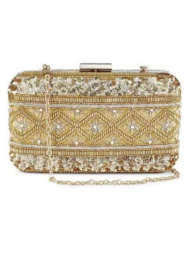 Gold Lined Clutch Bag