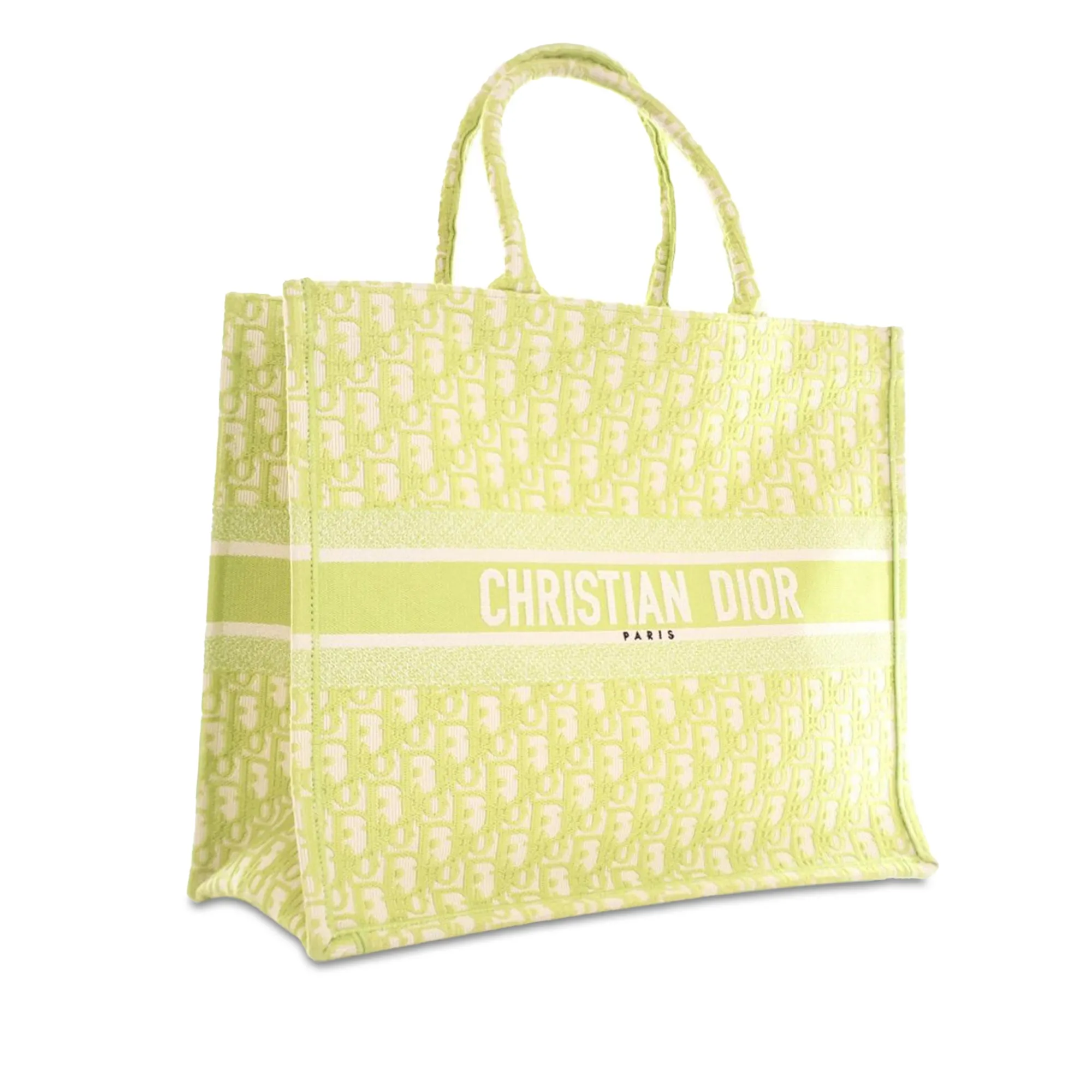 Green Dior Large Oblique Book Tote