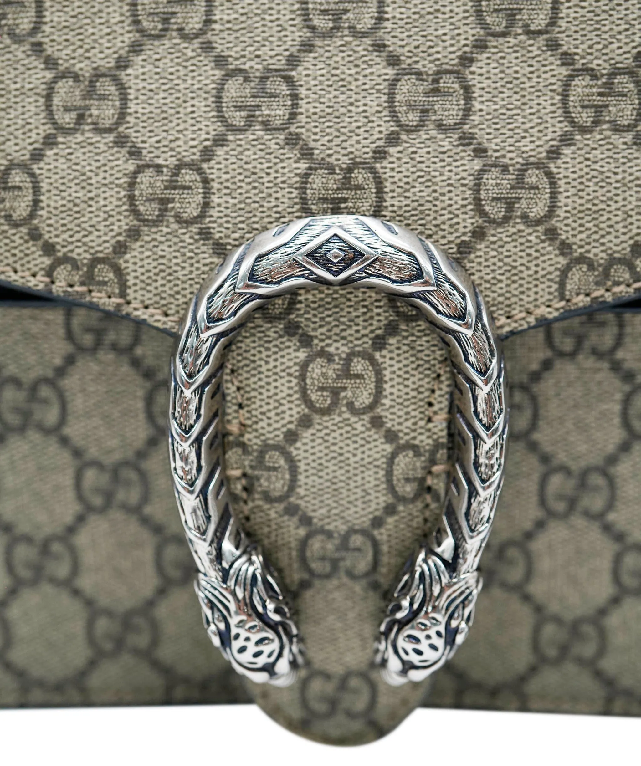 Gucci Black Suede & GG Supreme Dionysus Bag ASC2080