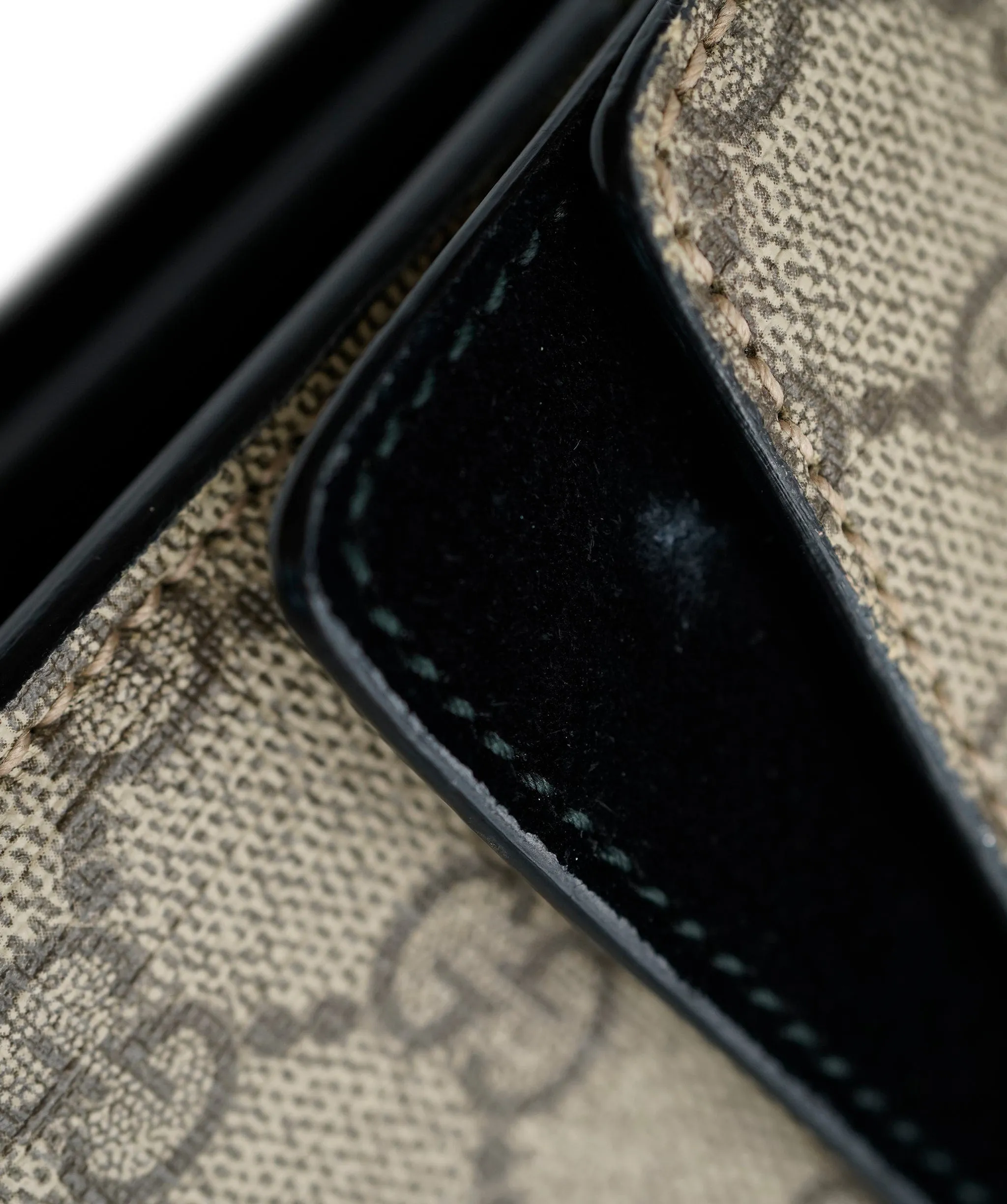 Gucci Black Suede & GG Supreme Dionysus Bag ASC2080