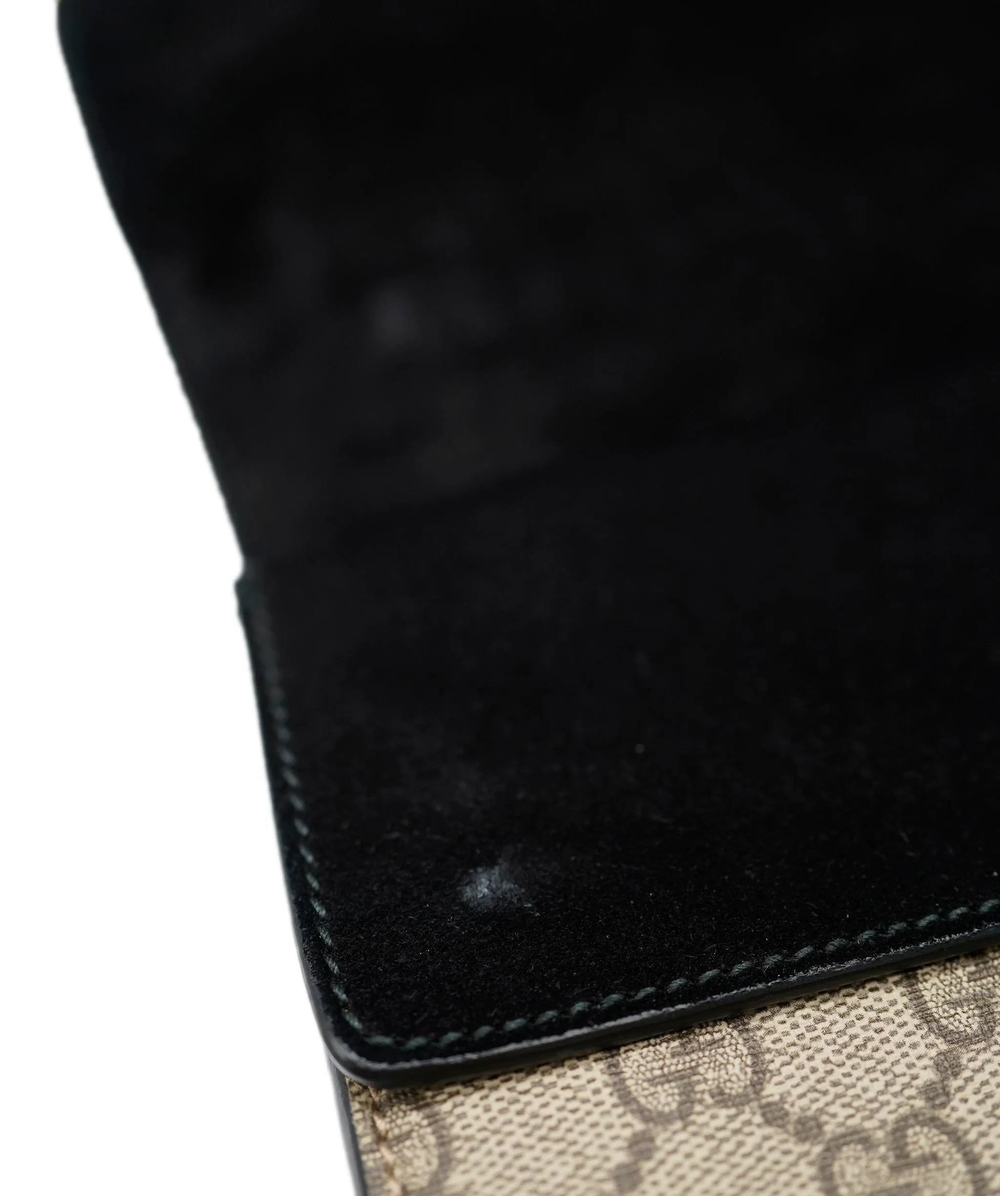 Gucci Black Suede & GG Supreme Dionysus Bag ASC2080
