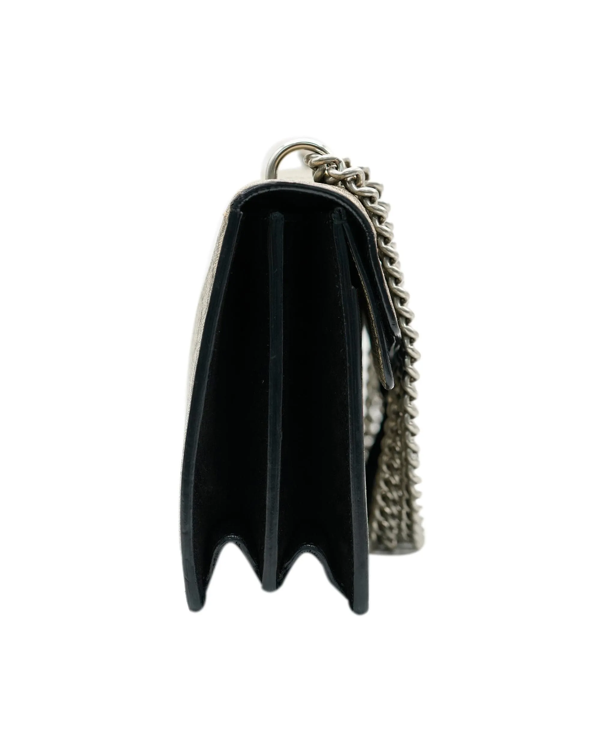 Gucci Black Suede & GG Supreme Dionysus Bag ASC2080