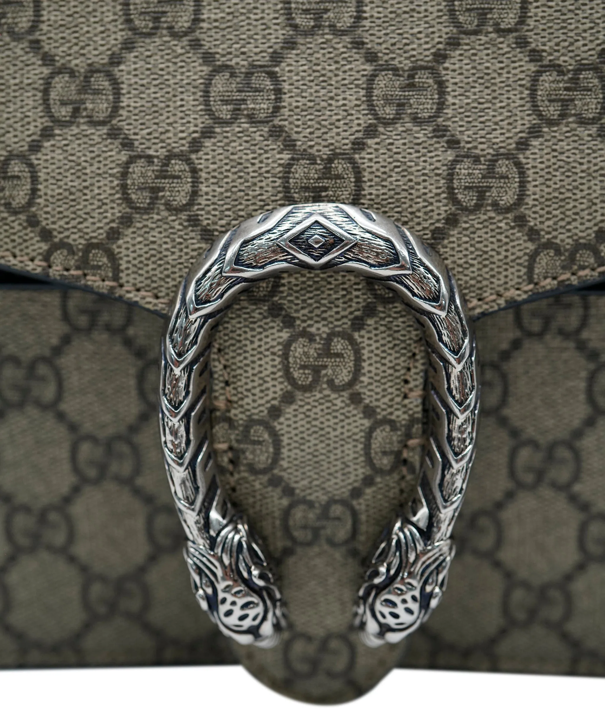 Gucci Black Suede & GG Supreme Dionysus Bag ASC2080