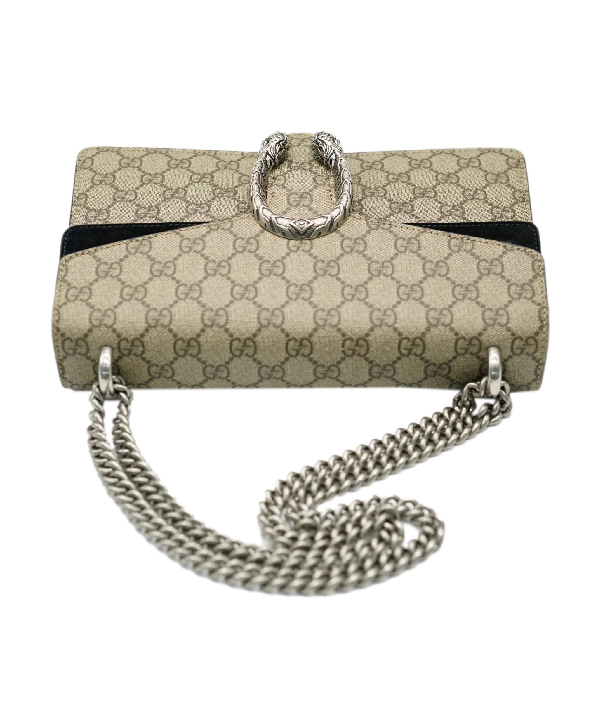 Gucci Black Suede & GG Supreme Dionysus Bag ASC2080