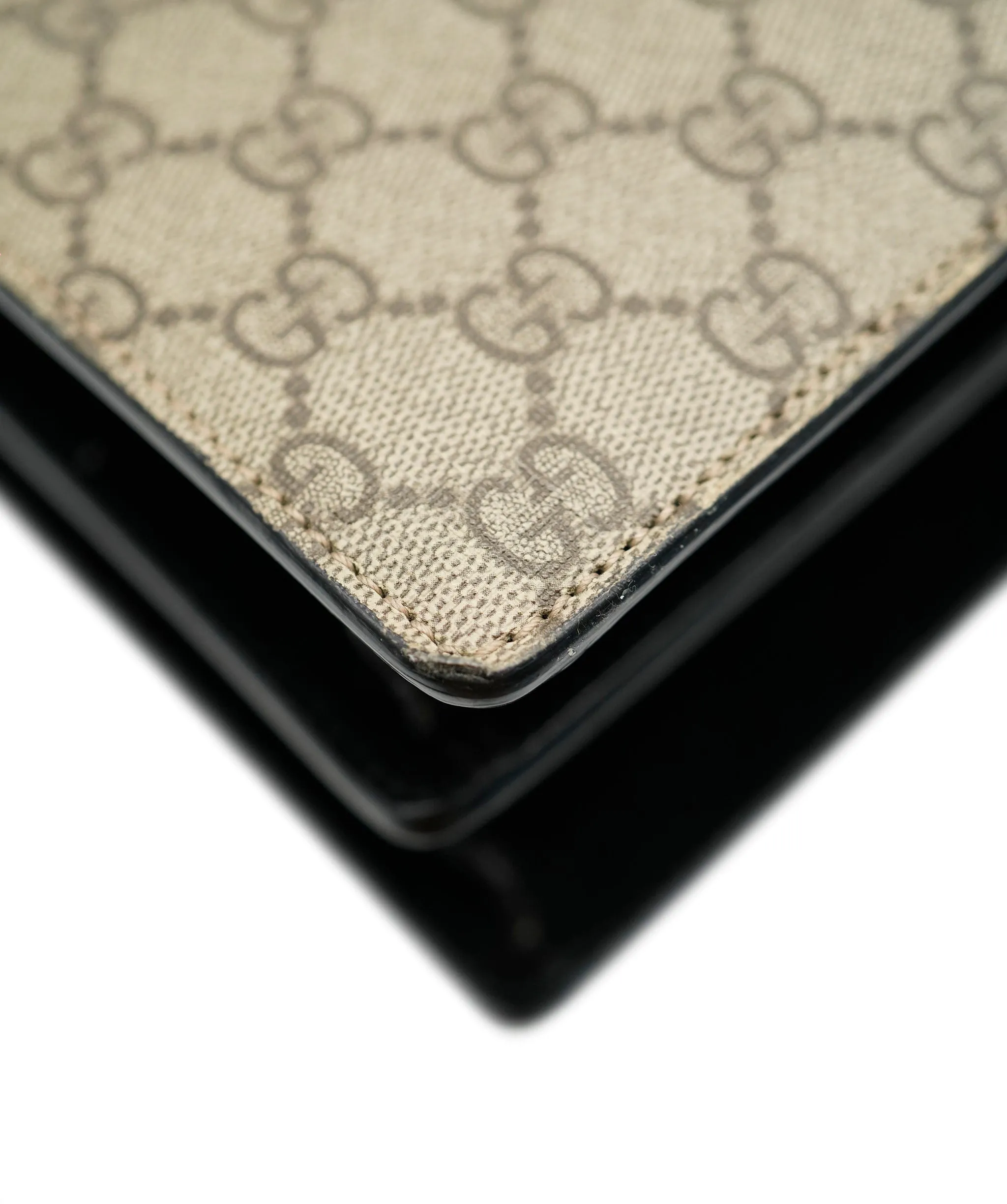 Gucci Black Suede & GG Supreme Dionysus Bag ASC2080