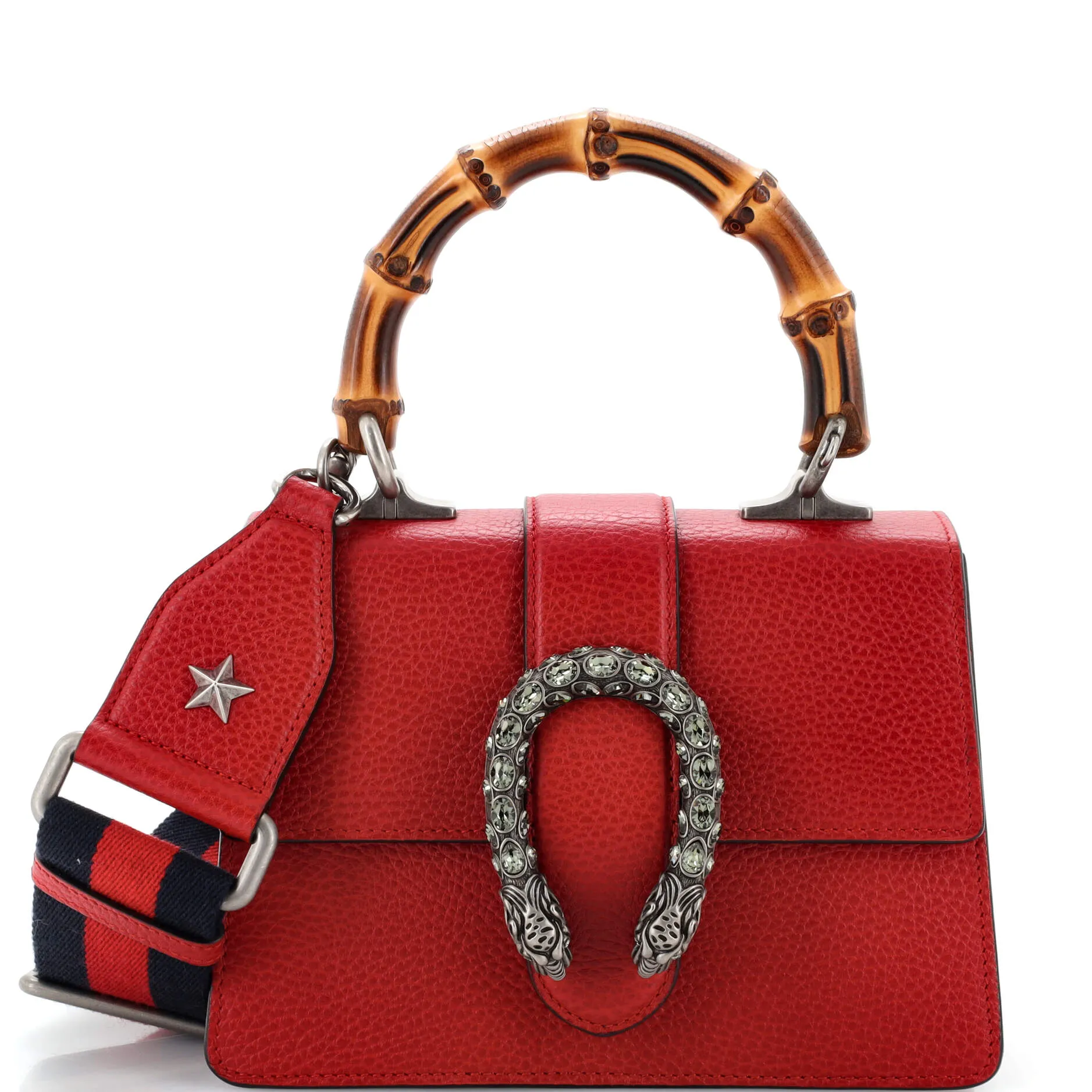 GUCCI Dionysus Bamboo Top Handle Bag Leather Mini