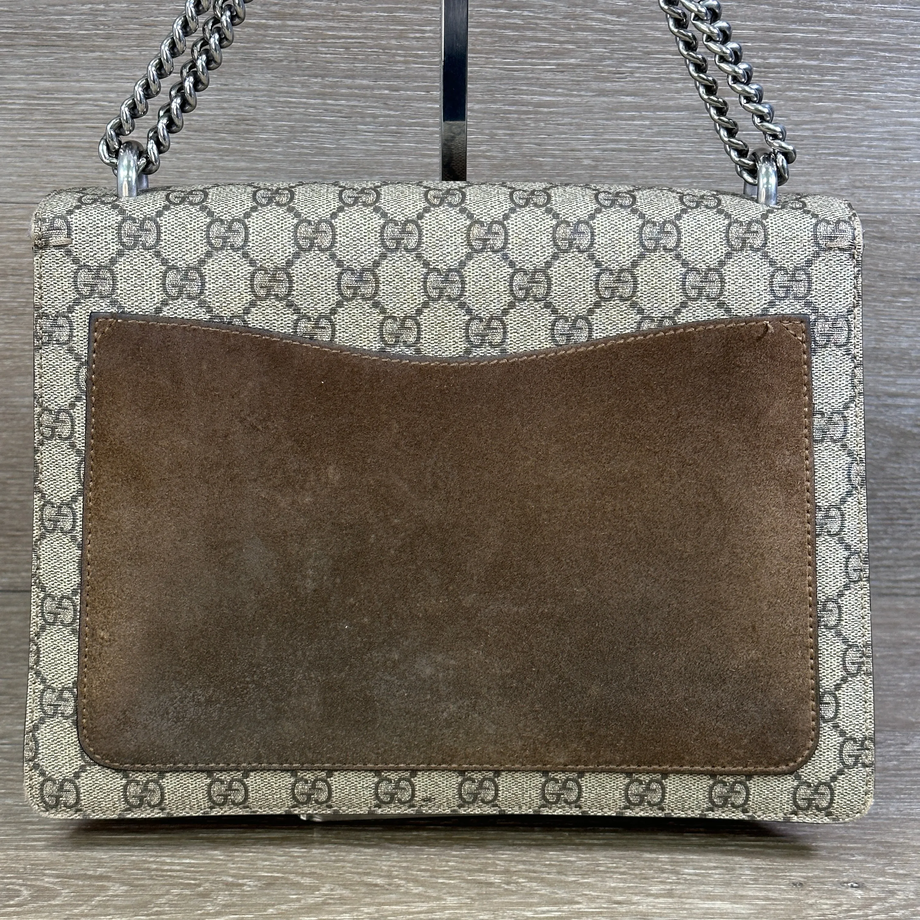 Gucci GG Supreme Monogram Medium Dionysus Shoulder Bag Taupe
