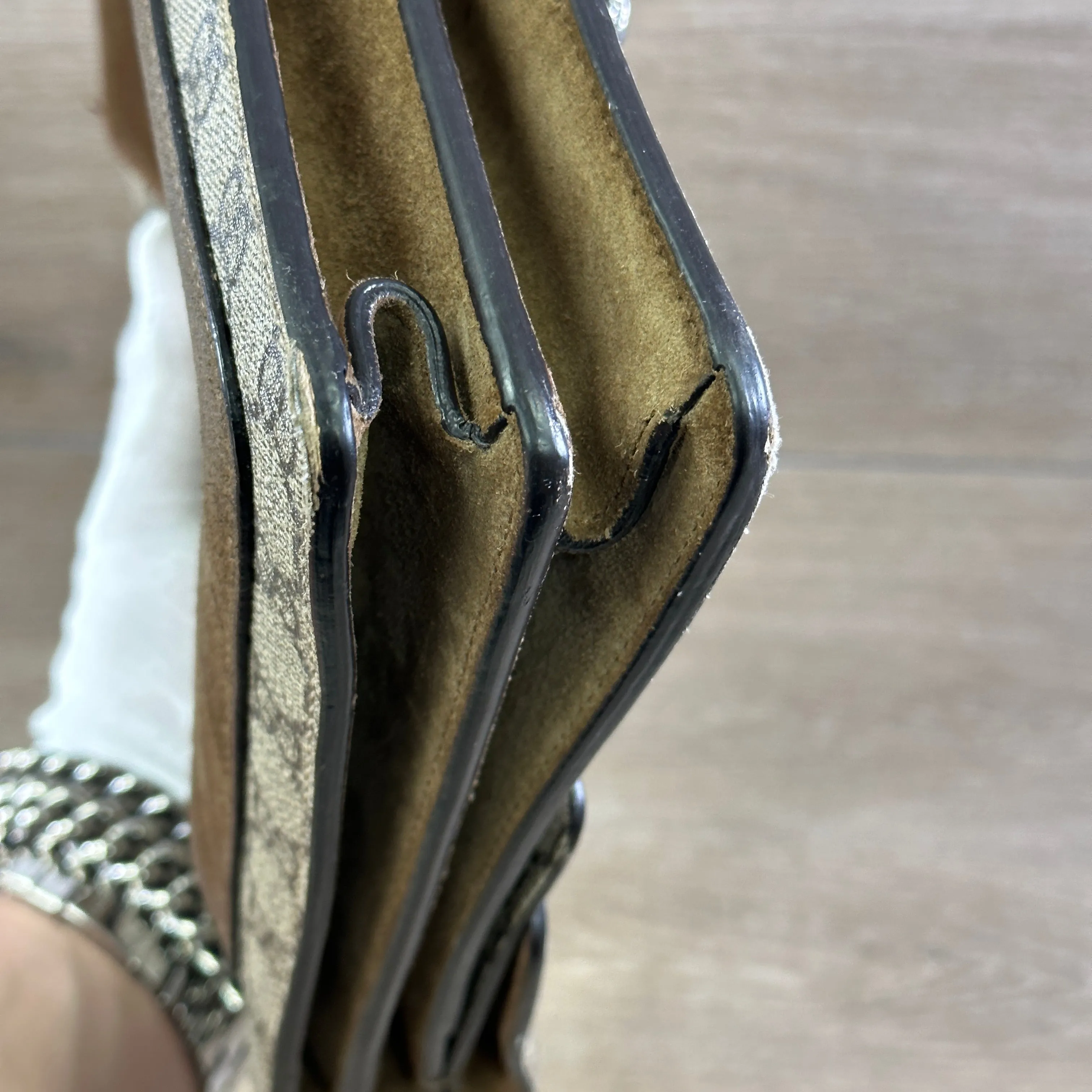 Gucci GG Supreme Monogram Medium Dionysus Shoulder Bag Taupe