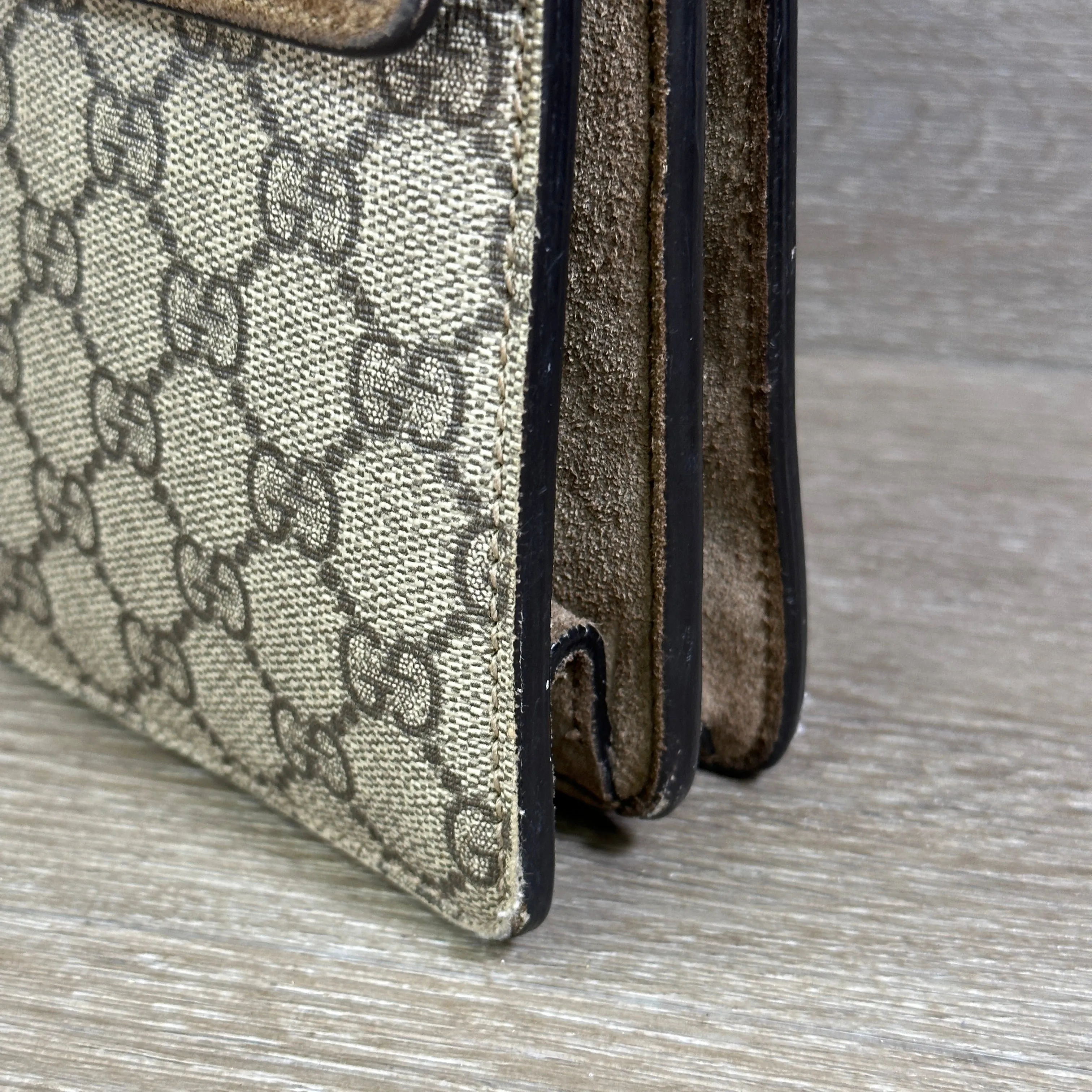 Gucci GG Supreme Monogram Medium Dionysus Shoulder Bag Taupe