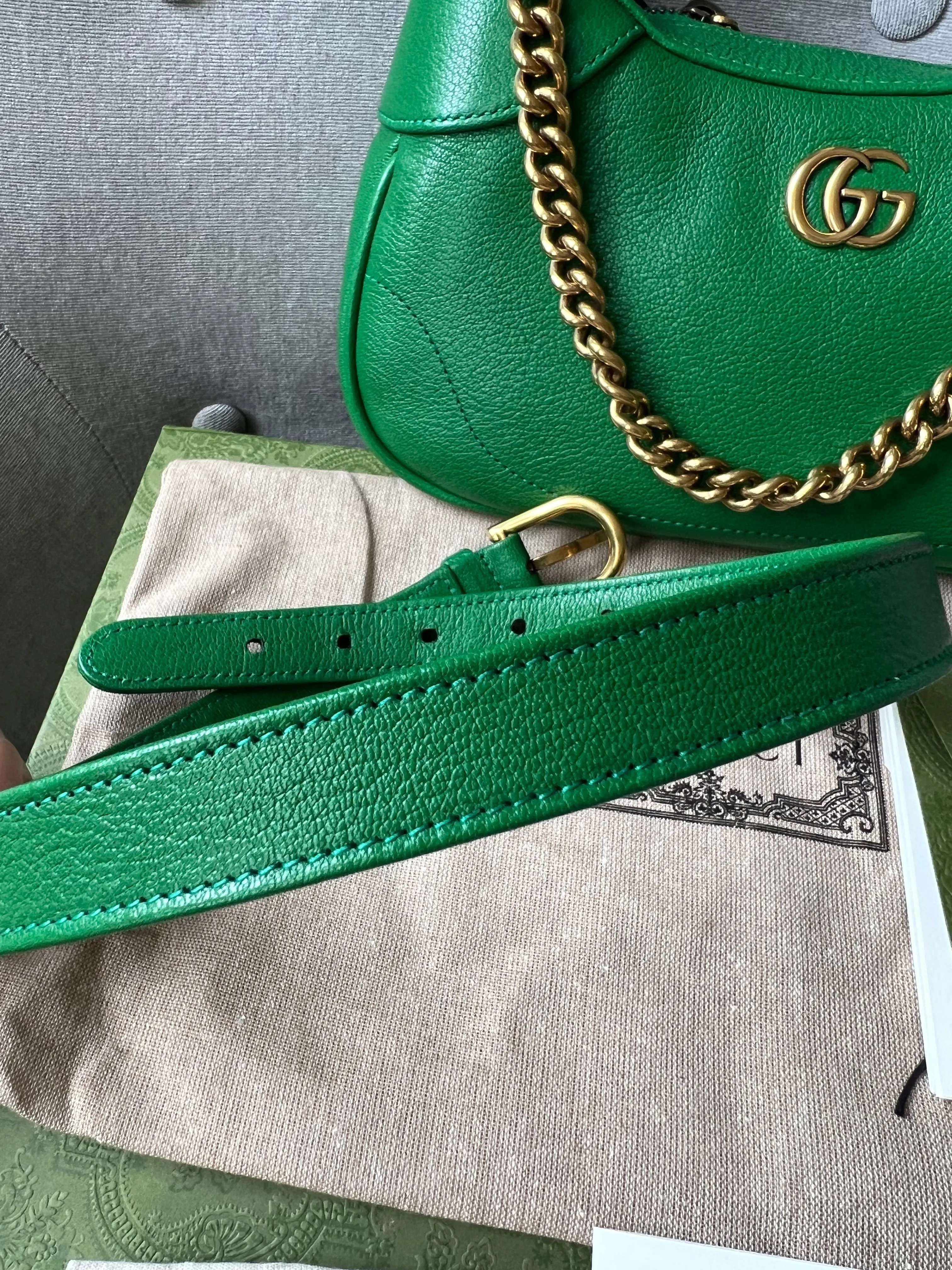 Gucci Green Small Aphrodite Shoulder Bag