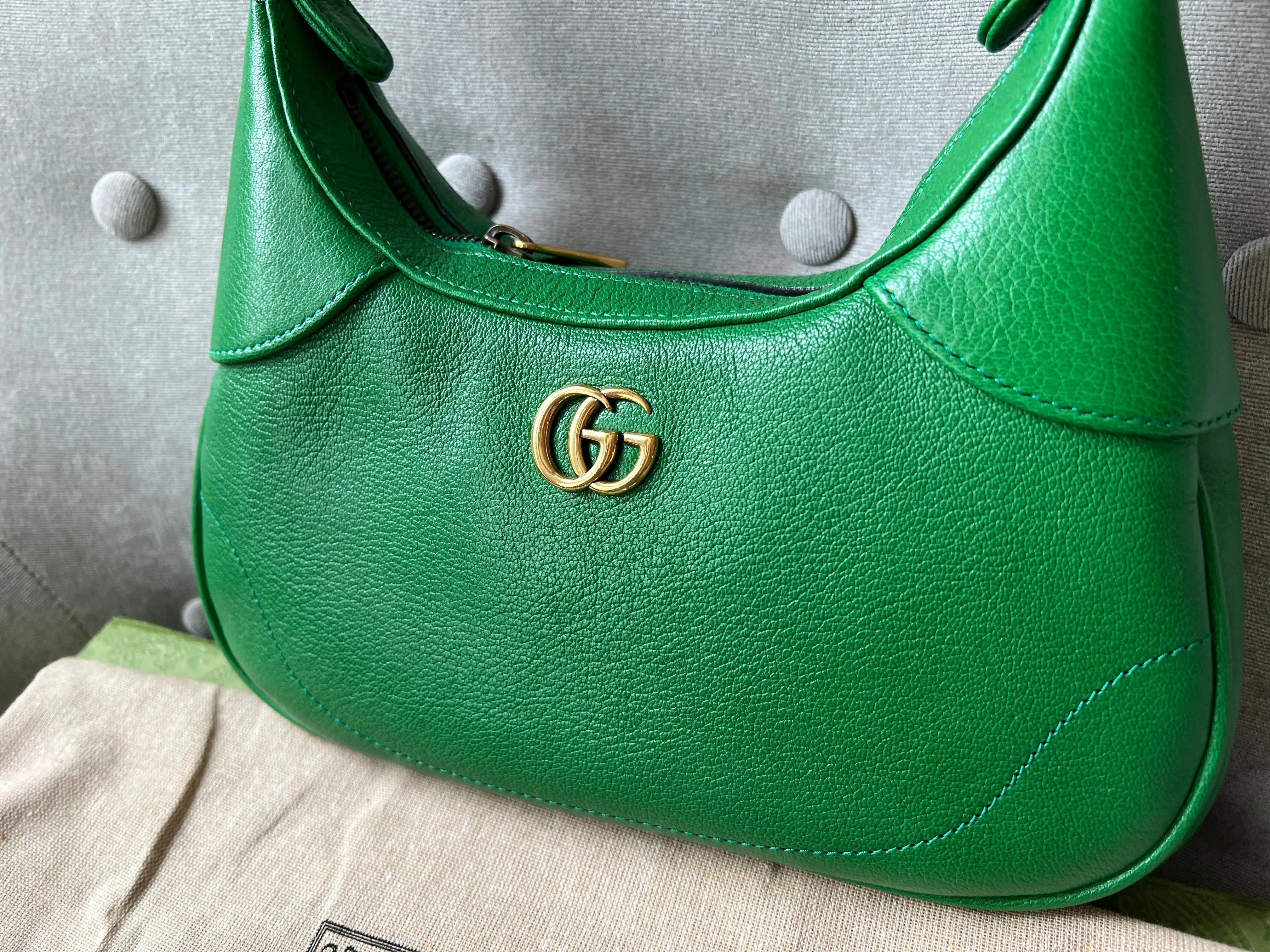 Gucci Green Small Aphrodite Shoulder Bag