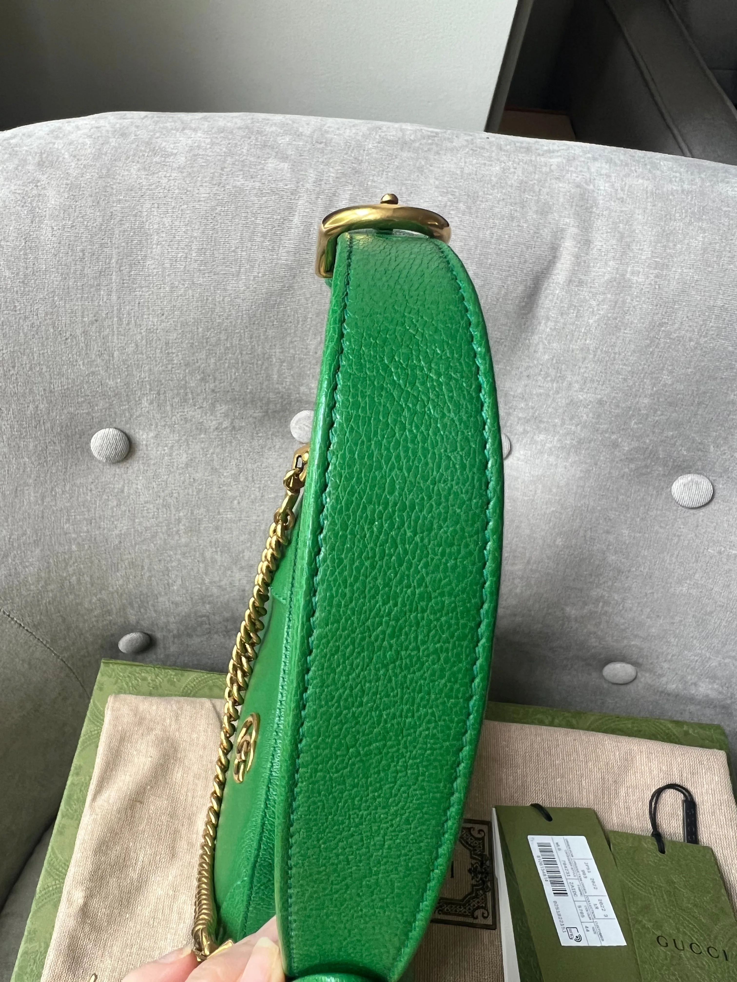 Gucci Green Small Aphrodite Shoulder Bag