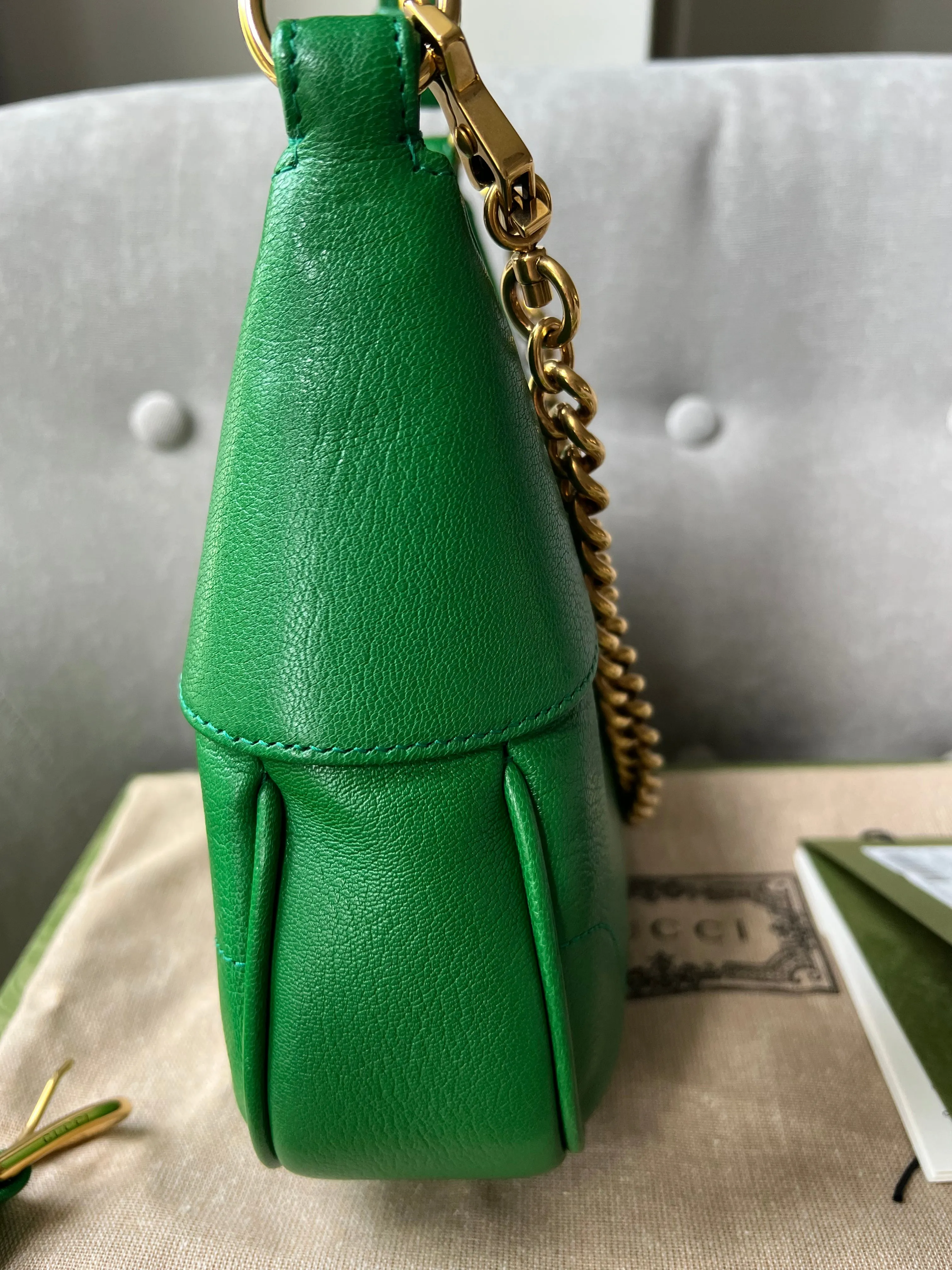 Gucci Green Small Aphrodite Shoulder Bag