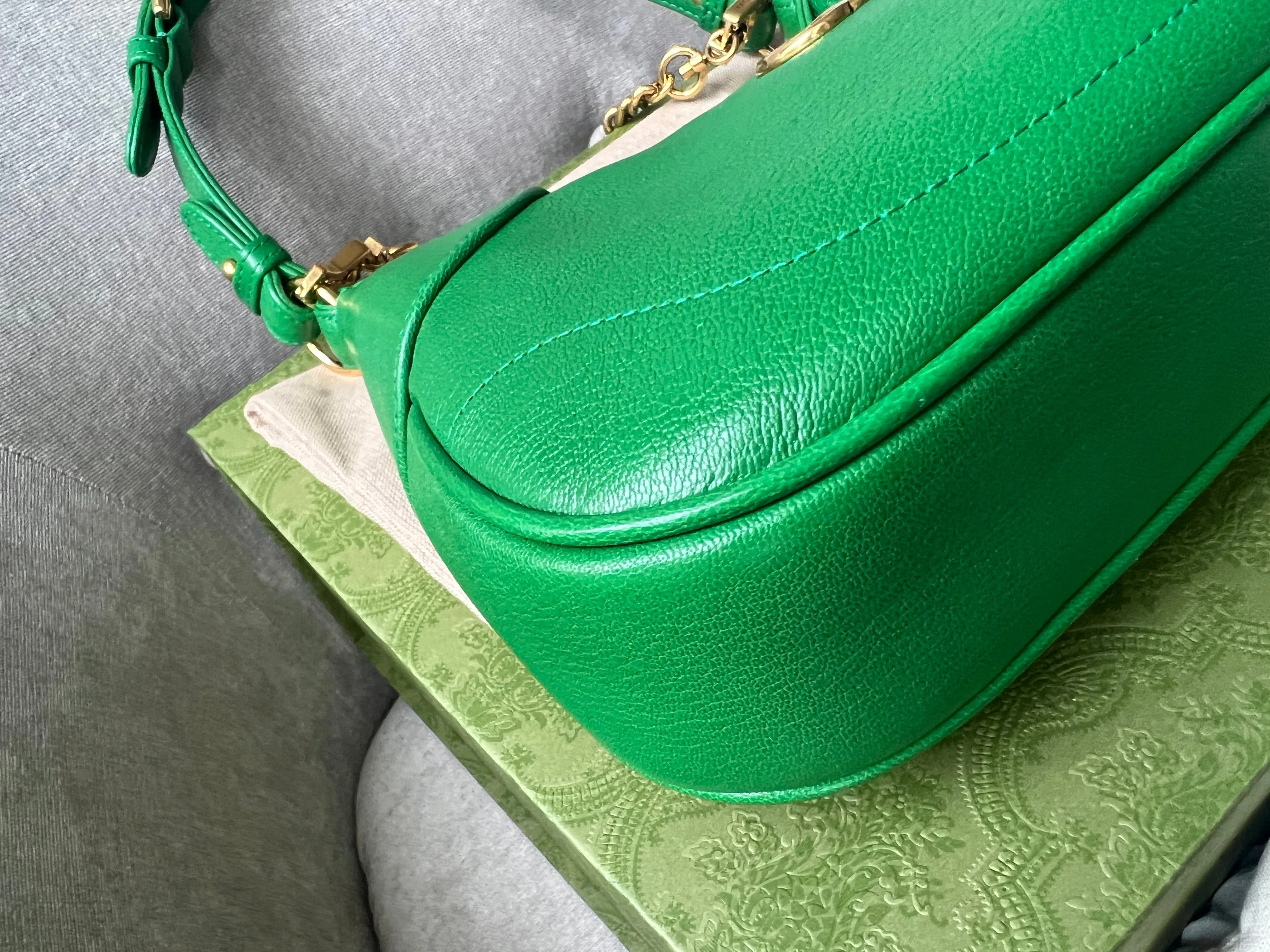 Gucci Green Small Aphrodite Shoulder Bag